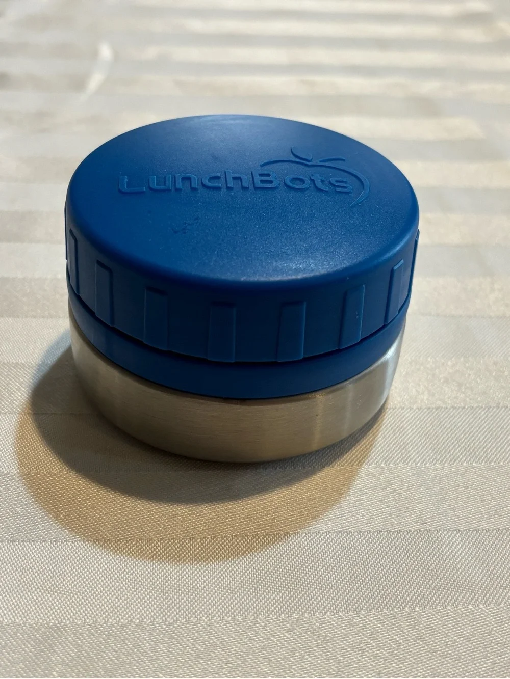 LunchBots Blue 18/8 Stainless Steel 4 oz/120ml Round Food Storage Container